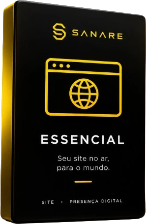Caixa do pacote Essencial da Sanare
